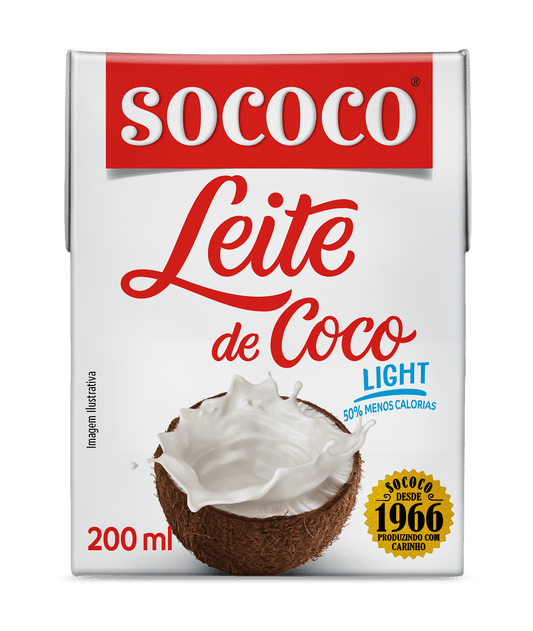 LEITE DE COCO LIGHT SOCOCO TP 200ML