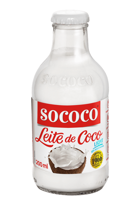 LEITE DE COCO LIGHT SOCOCO VIDRO 200ML