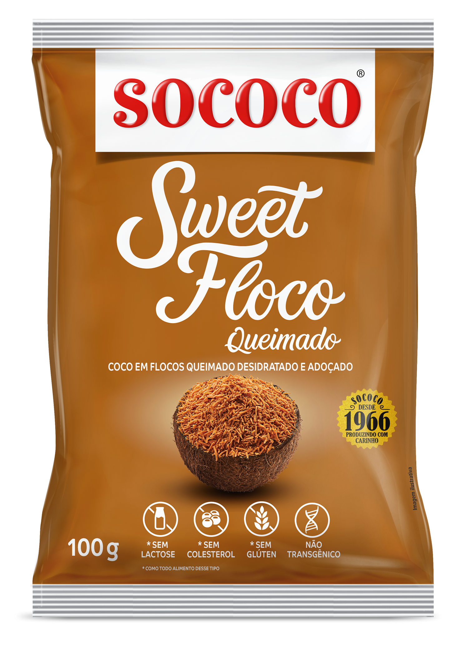 SWEET FLOCO QUEIMADO 100G