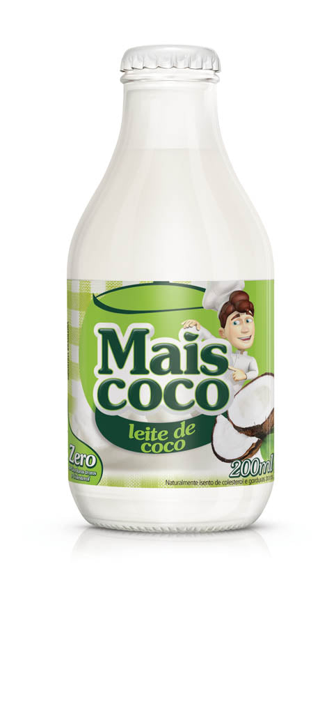 LEITE DE COCO MAIS COCO VIDRO 200ML