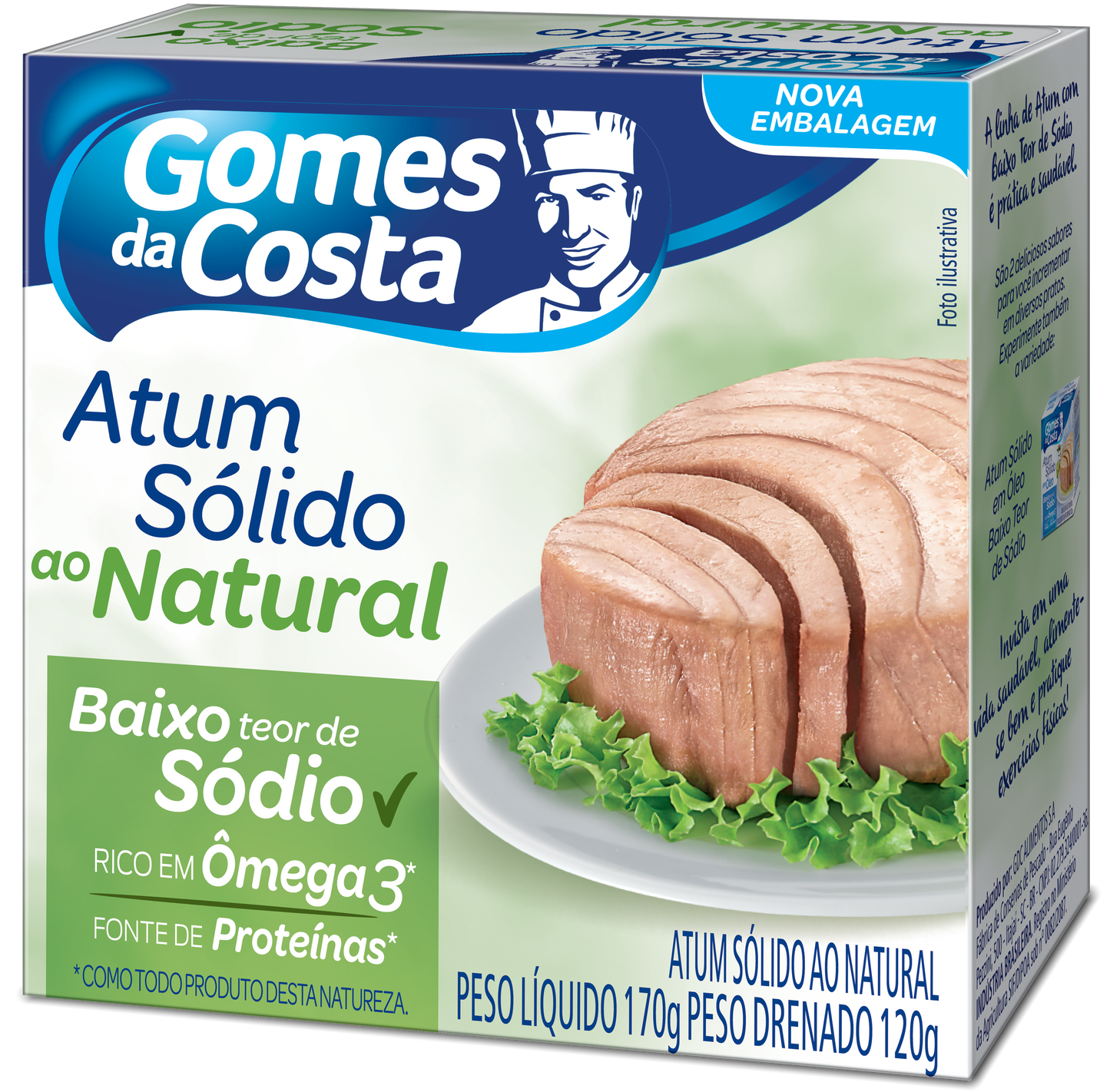 ATUM SOLIDO AO NATURAL BAIXO TEOR DE SODIO 170G