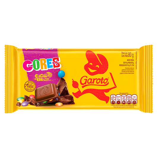 Tablete Chocolate Garoto Cores 80g