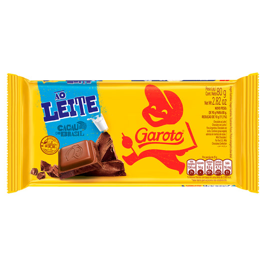 Tablete Chocolate Garoto ao Leite 80g