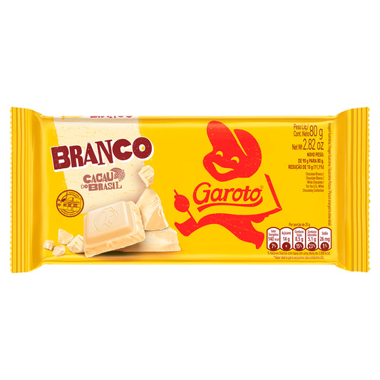 Tablete Chocolate Garoto Branco 80g