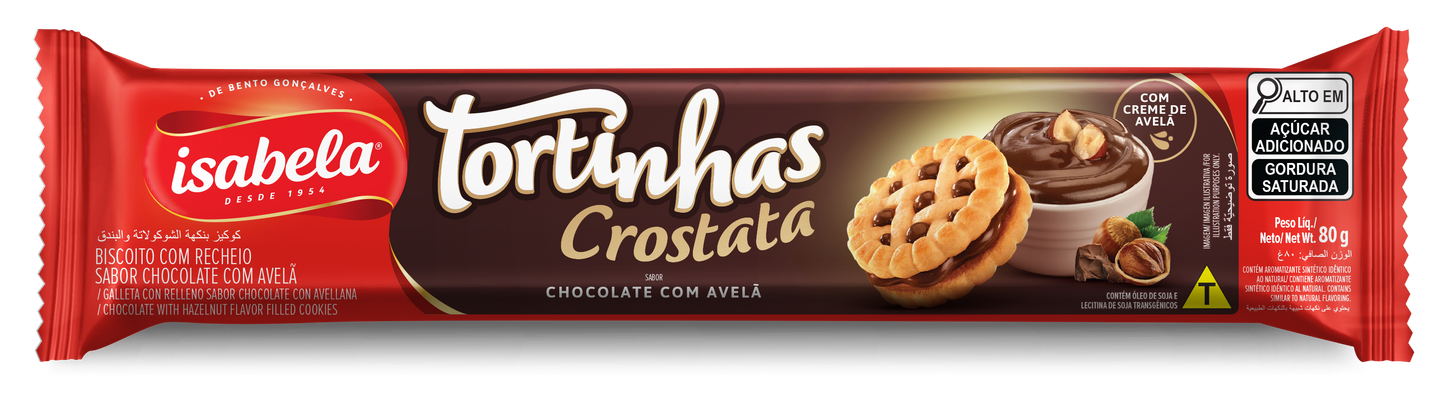 ISABELA TORT.CROSTATA CHOC C/CREME DE AVELA 80G