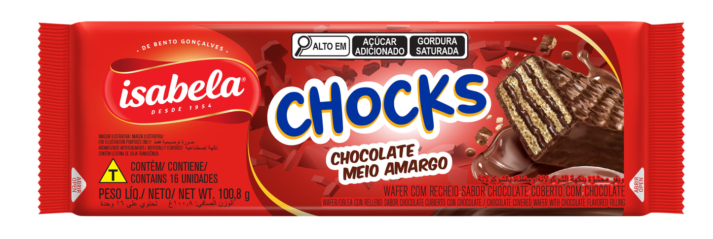 ISABELA CHOCKS WAFER COBERT. CHOCOLATE 100,8G