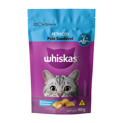 WHISKAS TEMPTATIONS PELO SAUDAVEL 40g NOVO