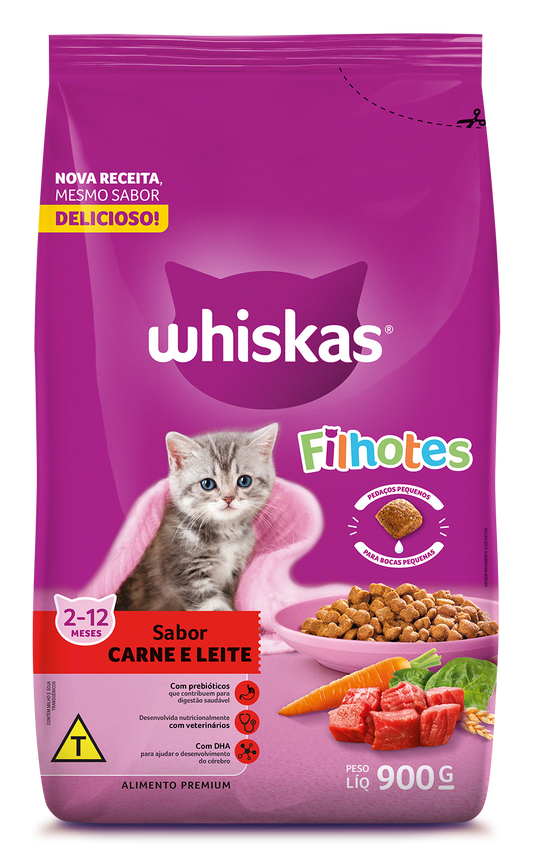 WHISKAS FILHOTES CARNE 900g