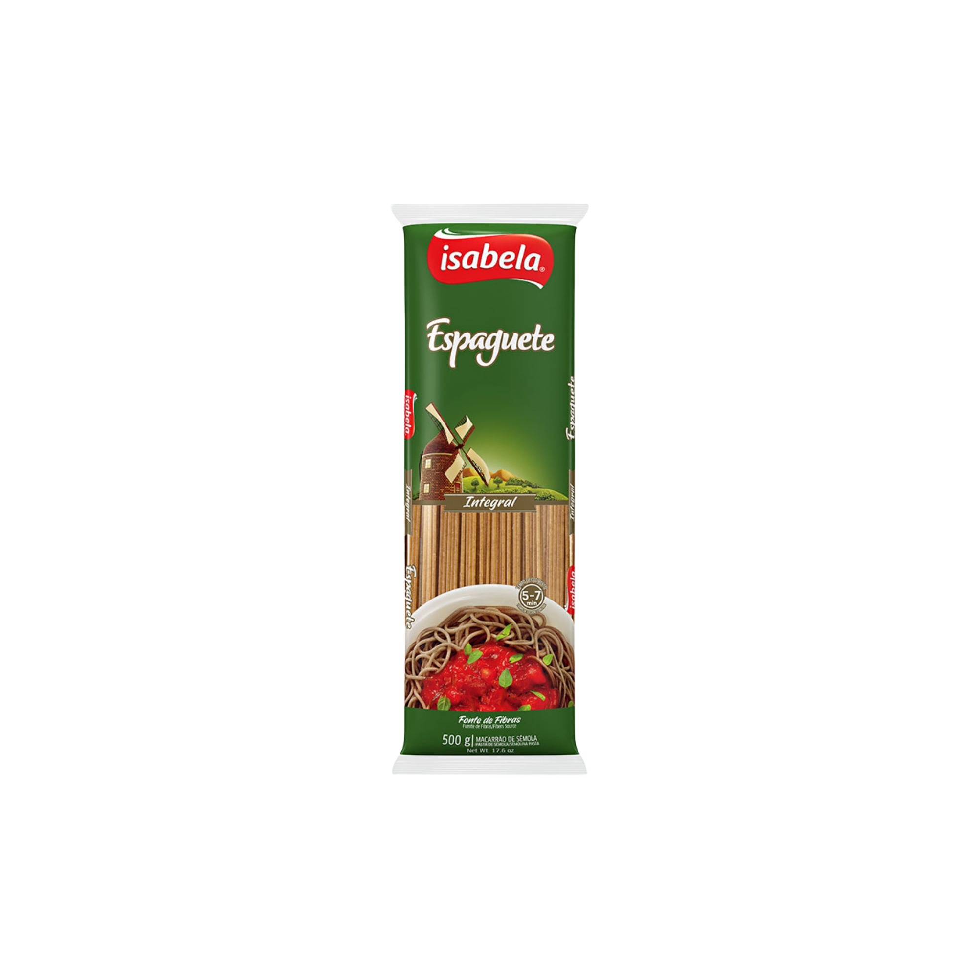ISABELA SEMOLA ESPAGUETE INTEGRAL 500G. – Novo Horizonte Distribuidora
