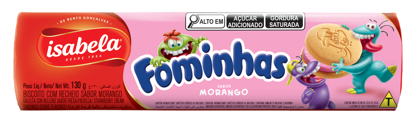 BISC. RECH. MORANGO FOMINHAS 130G