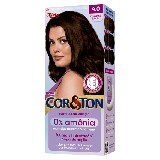 COL.CREME COR&TON SEM AMONIA 4.0 CASTANHO MEDIO