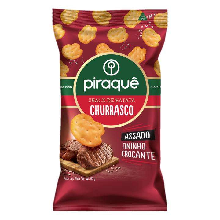 PIRAQUE SNACK DE BATATA CHURRASCO 60G