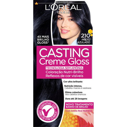 COL.CASTING CR.GLOSS LOREAL 210 PRETO AZULADO