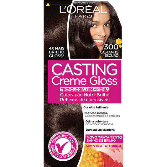 COL.CASTING CR.GLOSS LOREAL 300 CASTANHO ESCURO