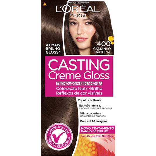 COL.CASTING CR.GLOSS LOREAL 400 CASTANHO NATURAL