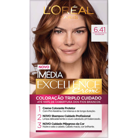 COL.IMEDIA EXCELL.LOREAL 6.41 MARROM