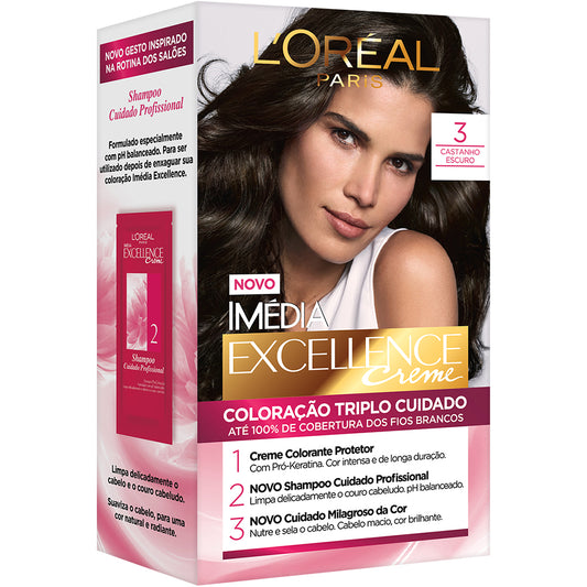 COL.IMEDIA EXCELL.LOREAL 3 CASTANHO ESCURO