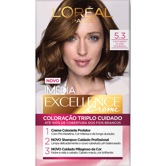 COL.IMEDIA EXCELL.LOREAL 5.3 CASTANHO CLARO DOURADO