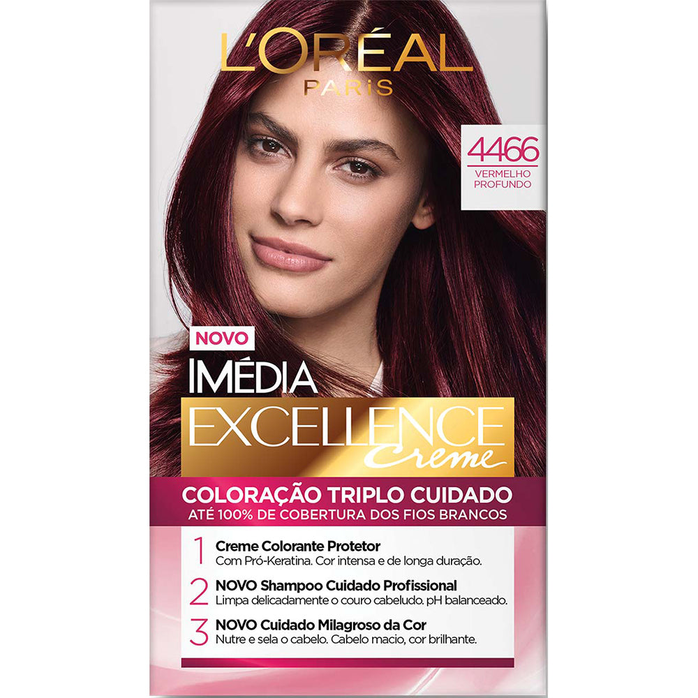 COL.IMEDIA EXCELL.LOREAL 4466 VERMELHO PROFUNDO