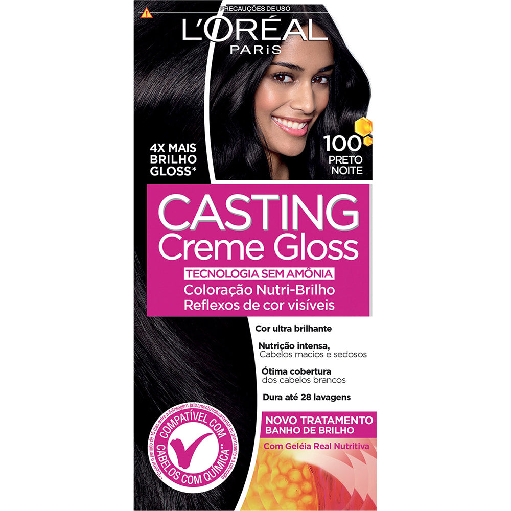 COL.CASTING CR.GLOSS LOREAL 100 PRETO NOITE