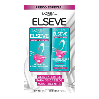 KIT SH.375+CD.170ML ELSEVE HYDRA DETOX 48H