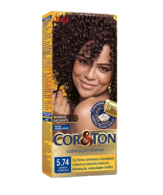 COL.CREME COR&TON 5.74 MARROM ACOBREADO