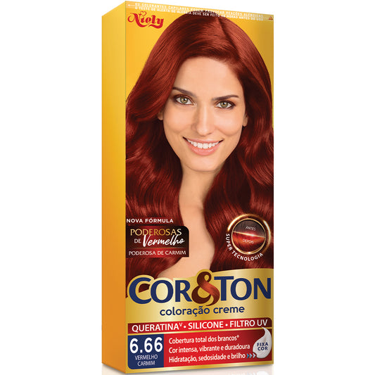 COL.CREME COR&TON 6.66 VERMELHO CARMIM