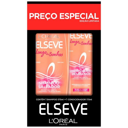 KIT SH.375+CD.170ML ELSEVE LONGO DOS SONHOS