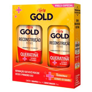 KIT SH.275+CD.175ML NIELY GOLD RECONSTRUCAO QUERATINA-V