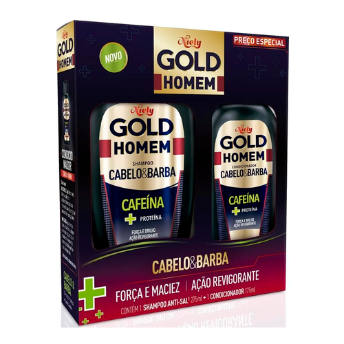 KIT SH.275+CD.175ML NIELY GOLD HOMEM CAFEINA