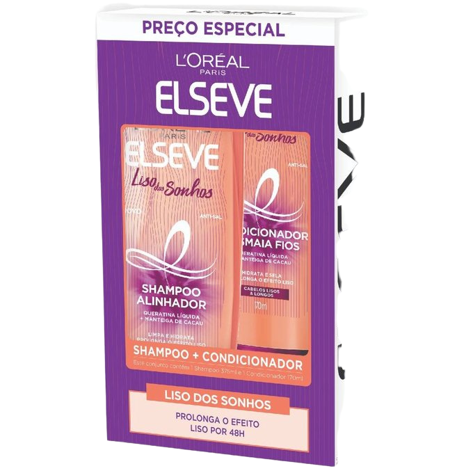 KIT SH.375+CD.170ML ELSEVE LISO DOS SONHOS