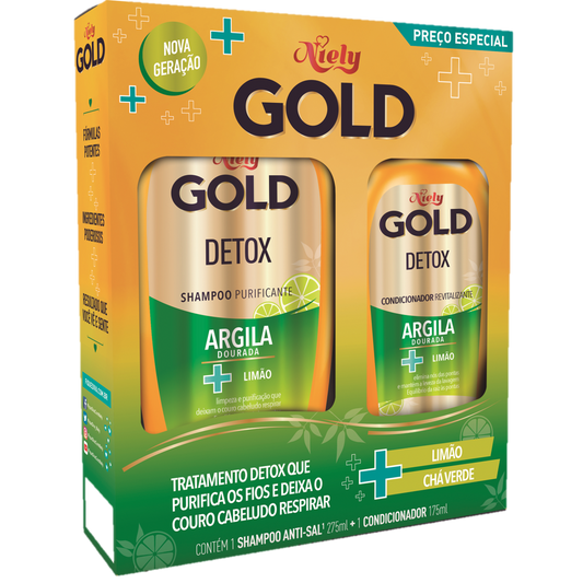 KIT SH.275+CD.175ML NIELY GOLD DETOX LIMAO