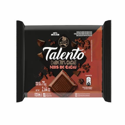 Talento Garoto Nibs de Cacau - 75g